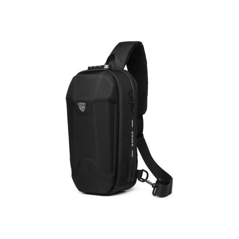 Ozuko outdoor batoh cez rameno s USB + zámok Drouet Čierny 6 l 65226866