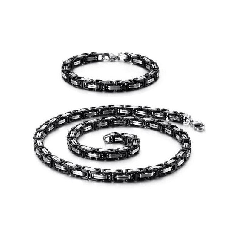 Impress Jewelry Sada z chirurgickej ocele Be Hard Čierno-strieborný / 65226867