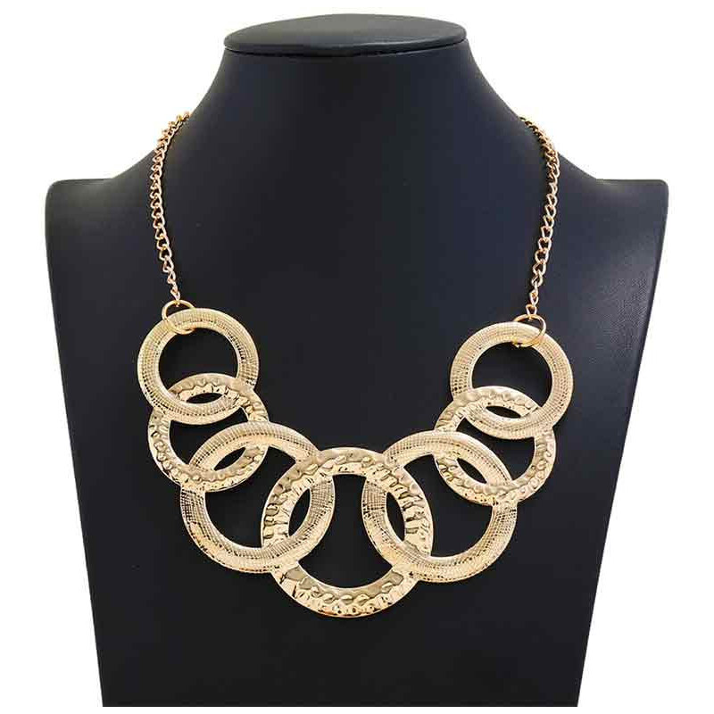 Lodestar Geometrický náhrdelník Golden Rings Zlatý 65226873