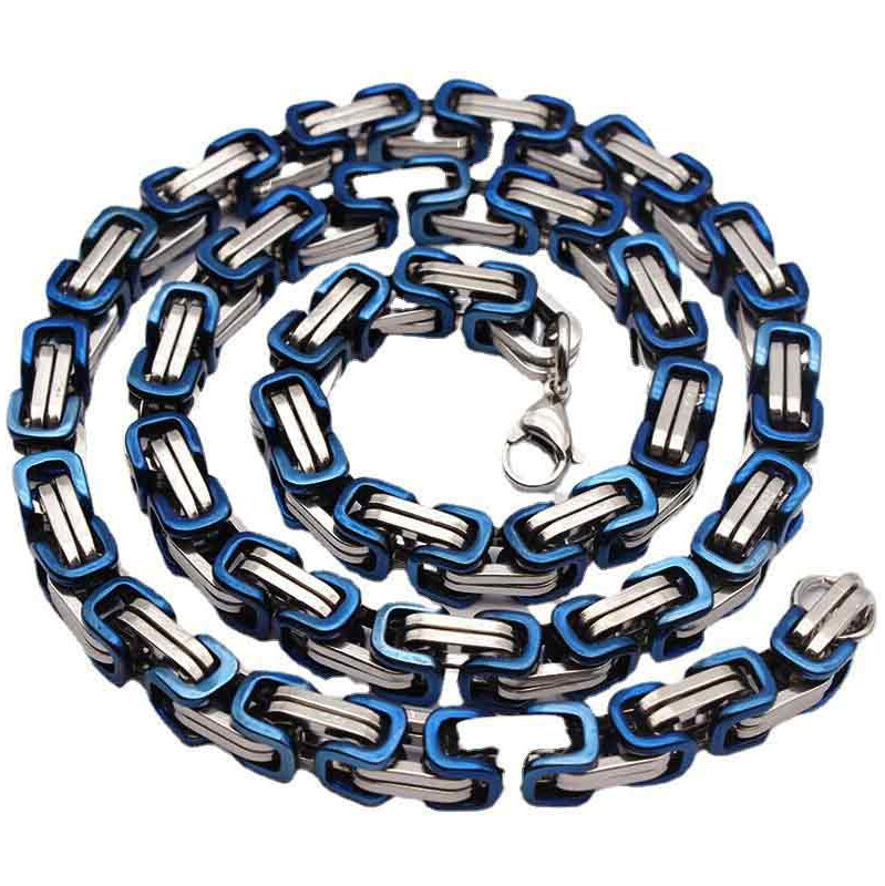 Impress Jewelry Retiazka z chirurgickej ocele Be Hard Modrý 8mm/55 cm 65226870