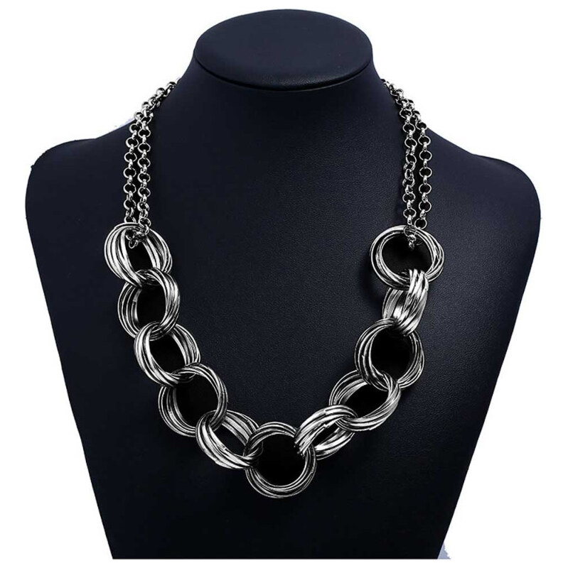 Lodestar Dámsky krúžkový náhrdelník Ringers Gunmetal 65226877