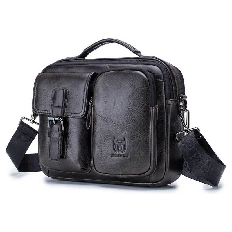 Bullcaptain pánska kožená taška Odoric Čierna 65226943