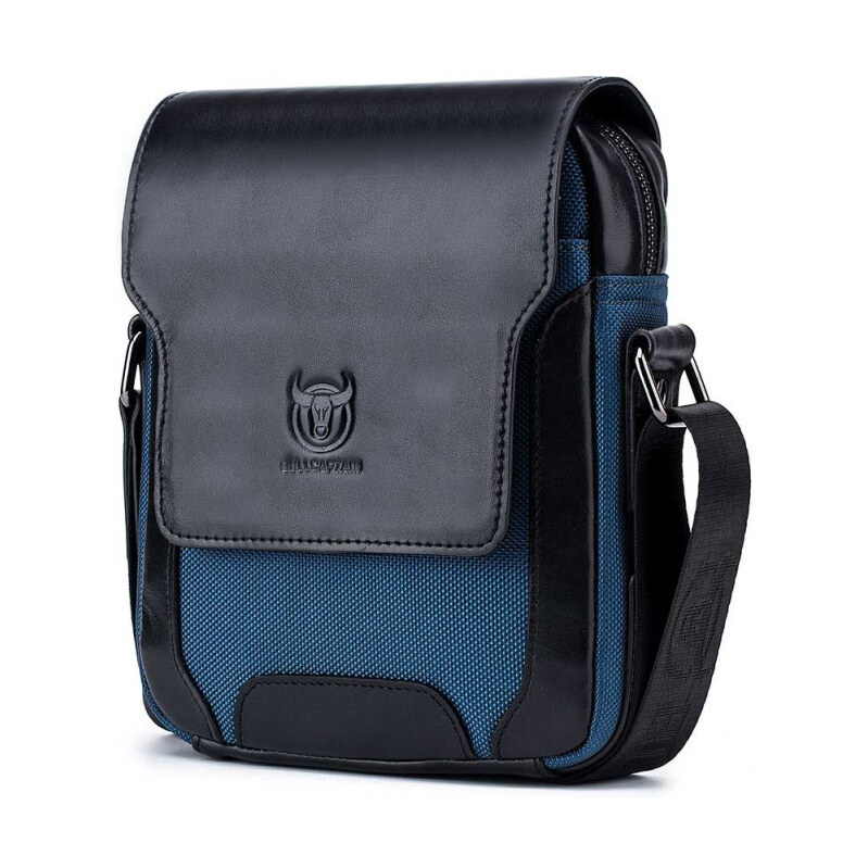 Bullcaptain pánska kožená messenger taška Rainier Čierna 65226952