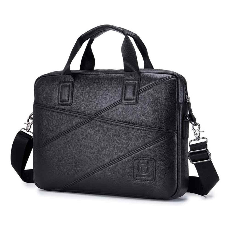 Bullcaptain pánska kožená taška Darius Čierna 65226963