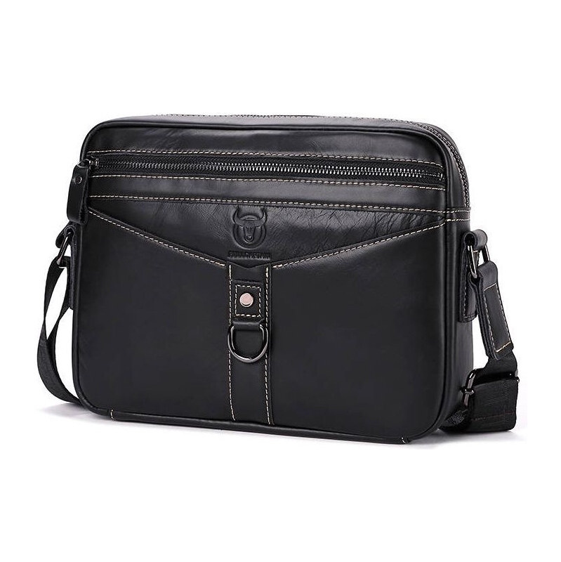 Bullcaptain pánska kožená taška Eucher Čierna 65226994