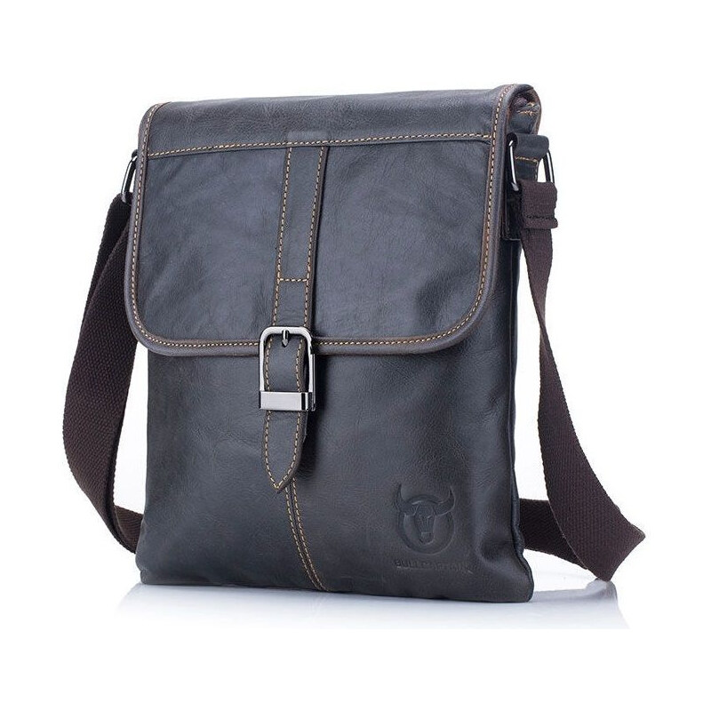 Bullcaptain pánska kožená messenger taška Odilon Čierna 65226997