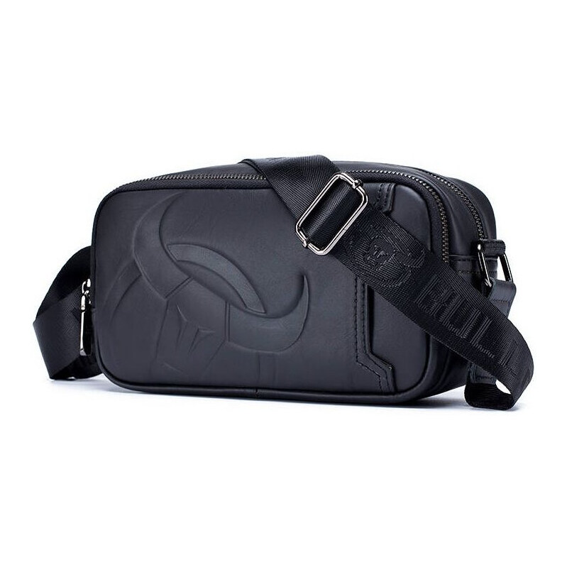 Bullcaptain pánska kožená messenger taška Zozime Čierna 65226999