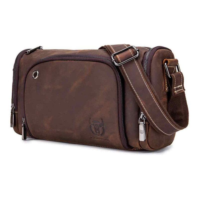 Bullcaptain pánska kožená Travel Vintage taška Ernest Hnedá 65227018