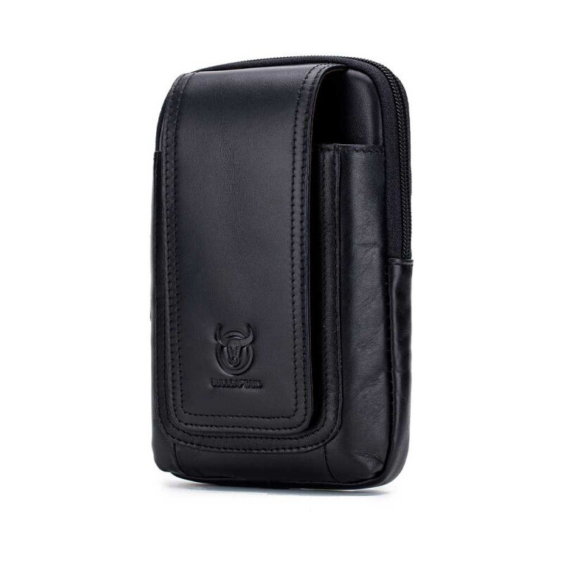 Bullcaptain pánska kožená taška na opasok Conrad Čierna 65227020