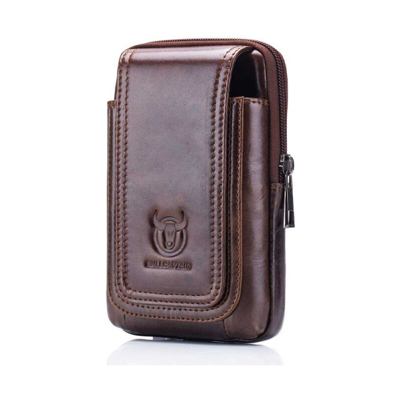 Bullcaptain pánska kožená taška na opasok Conrad Hnedá 65227021