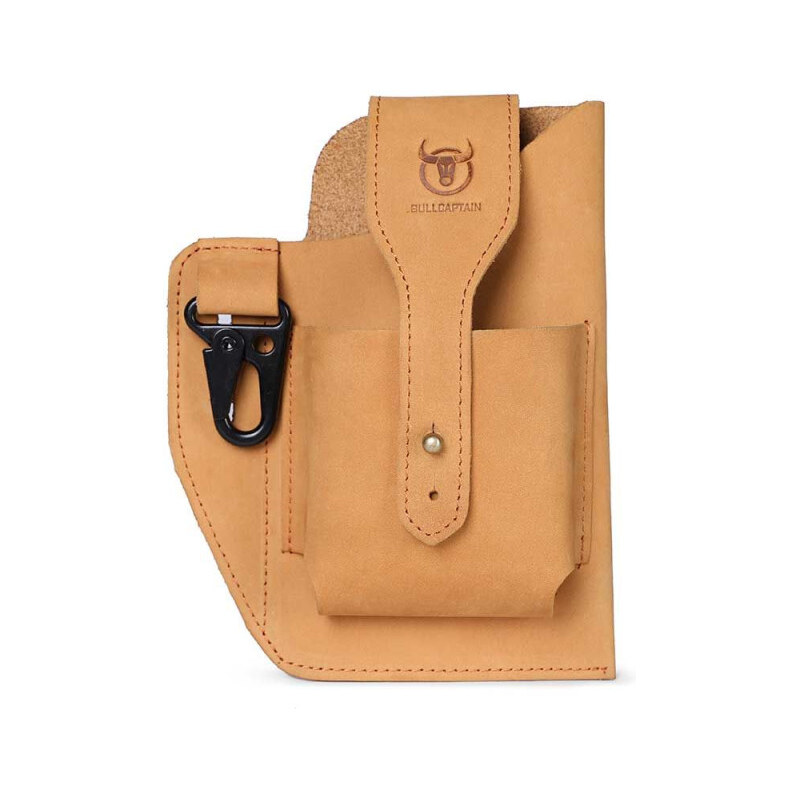 Bullcaptain kožené púzdro na mobil na opasok Khaki 65227036