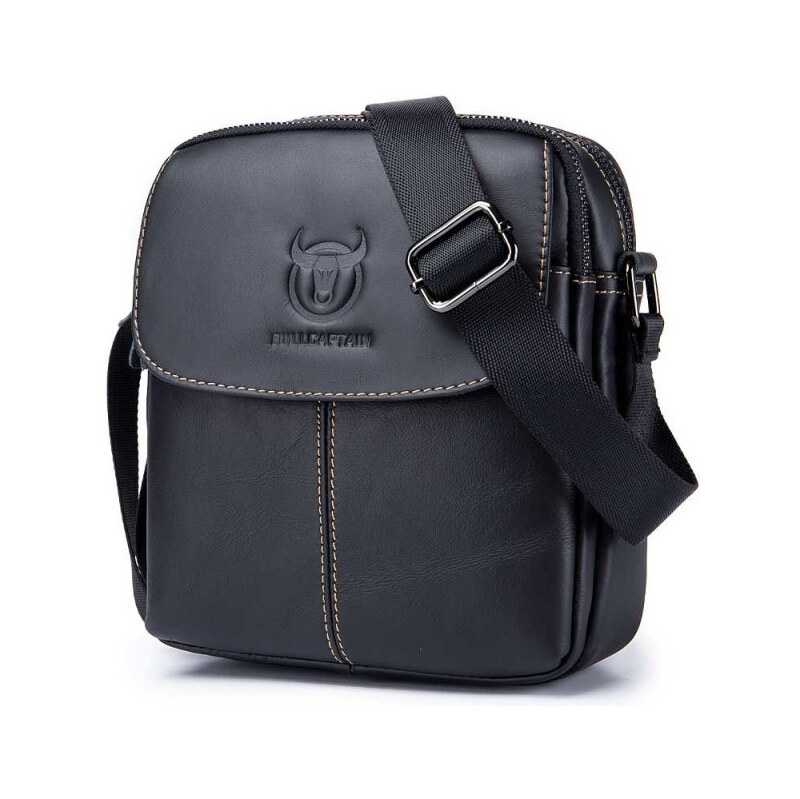 Bullcaptain pánska kožená taška Guilhem Čierna 65227062