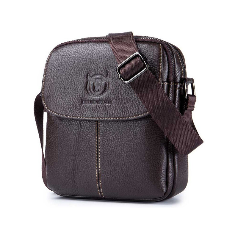 Bullcaptain pánska kožená taška Guilhem Hnedá 65227064