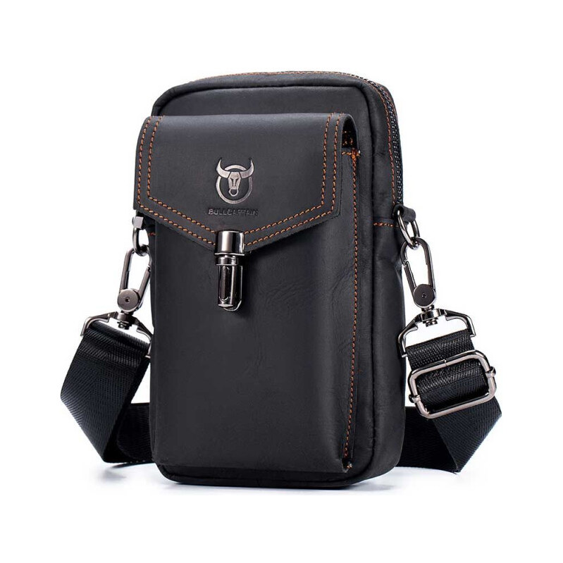Bullcaptain pánska kožená taška aj ľadvinka Caridad Čierna 65227096