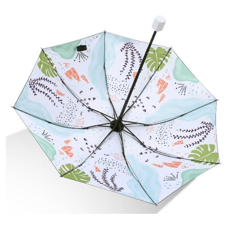 Carla Dámsky skladací dáždnik MODRÉ KVETY 65227074