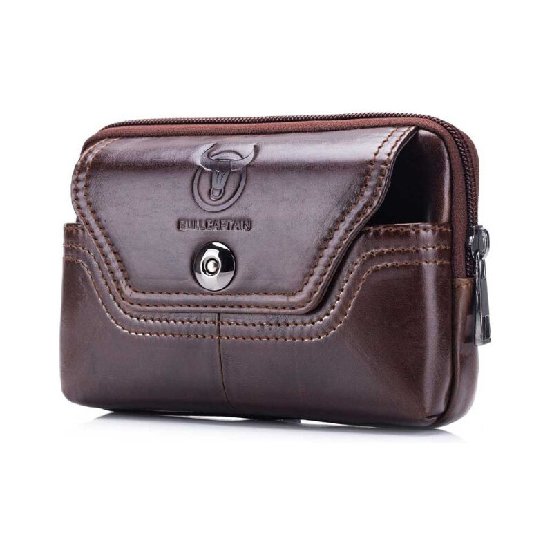 Bullcaptain pánska kožená taška na opasok Torun Hnedá 65227103