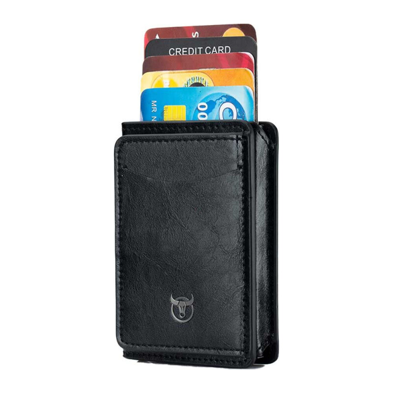 BULLCAPTAIN kožená hliníková dokladovka RFID Čierna 65227113