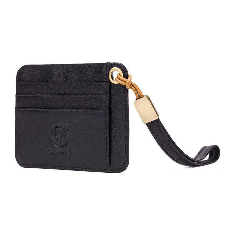 Bullcaptain kožené púzdro na doklady s pútkom Čierne 65227118