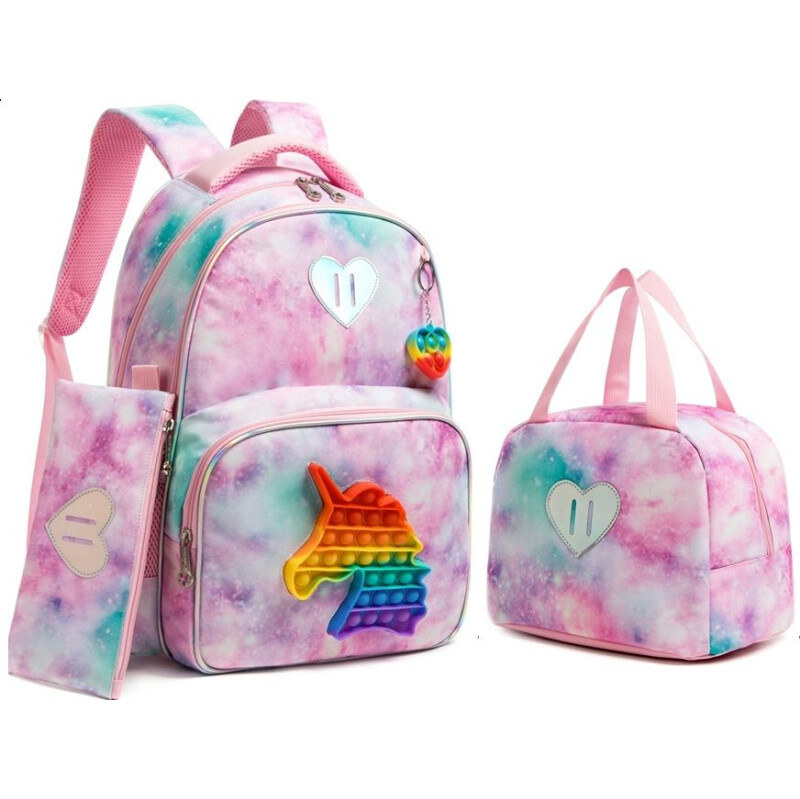 DANIVIVI Jasmine Dievčenský školský batoh set 3v1 Jednorožec Poppet 65227124