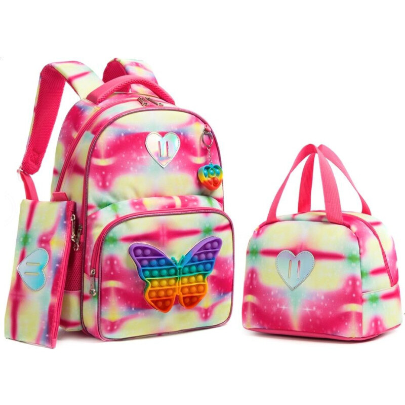 DANIVIVI Jasmine Dievčenský školský batoh set 3v1 Motýlik Poppet 65227125