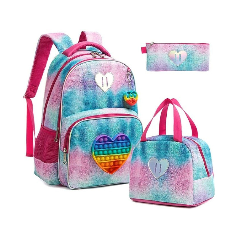 DANIVIVI Jasmine Dievčenský školský batoh set 3v1 Srdiečko Poppet 65227163