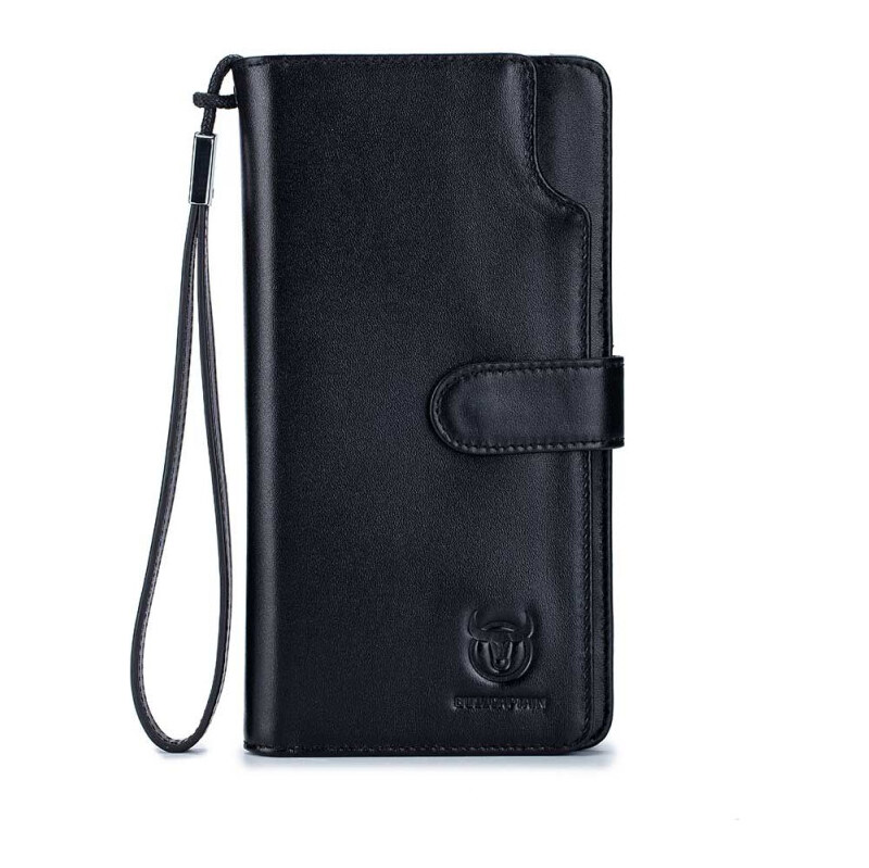 Bullcaptain kožená dlhá peňaženka Maurus Čierna