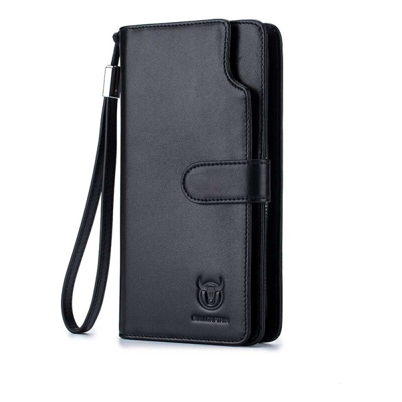 Bullcaptain kožená dlhá peňaženka Maurus Čierna