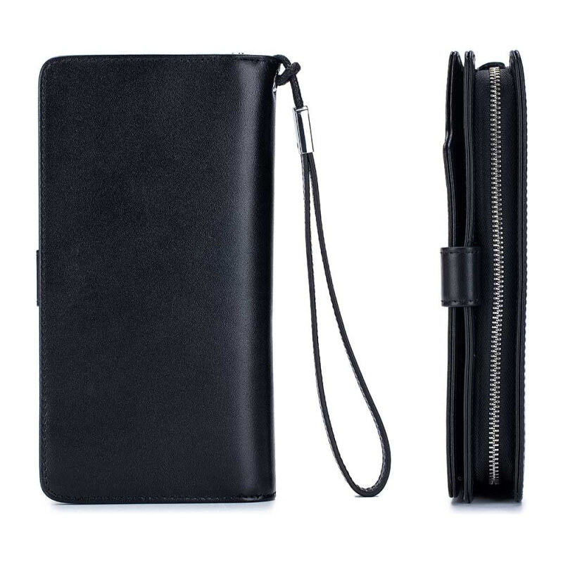 Bullcaptain kožená dlhá peňaženka Maurus Čierna