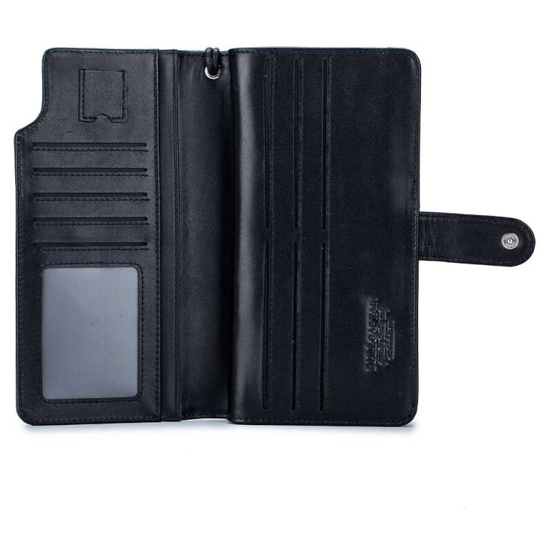 Bullcaptain kožená dlhá peňaženka Maurus Čierna