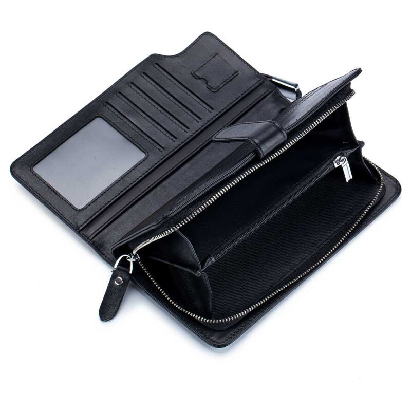 Bullcaptain kožená dlhá peňaženka Maurus Čierna