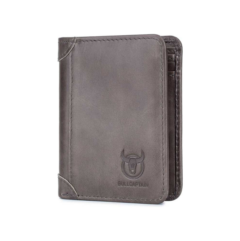 Bullcaptain elegantná kožená peňaženka Gerold Šedá 65227181