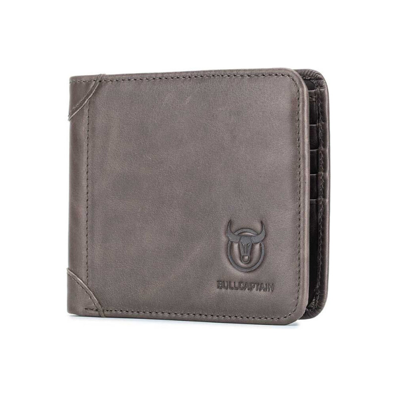 Bullcaptain elegantná kožená peňaženka Werner Šedá 65227185