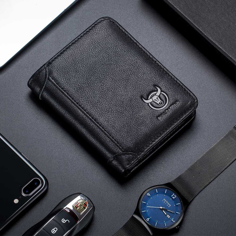 Bullcaptain elegantná kožená peňaženka Gerold Čierna