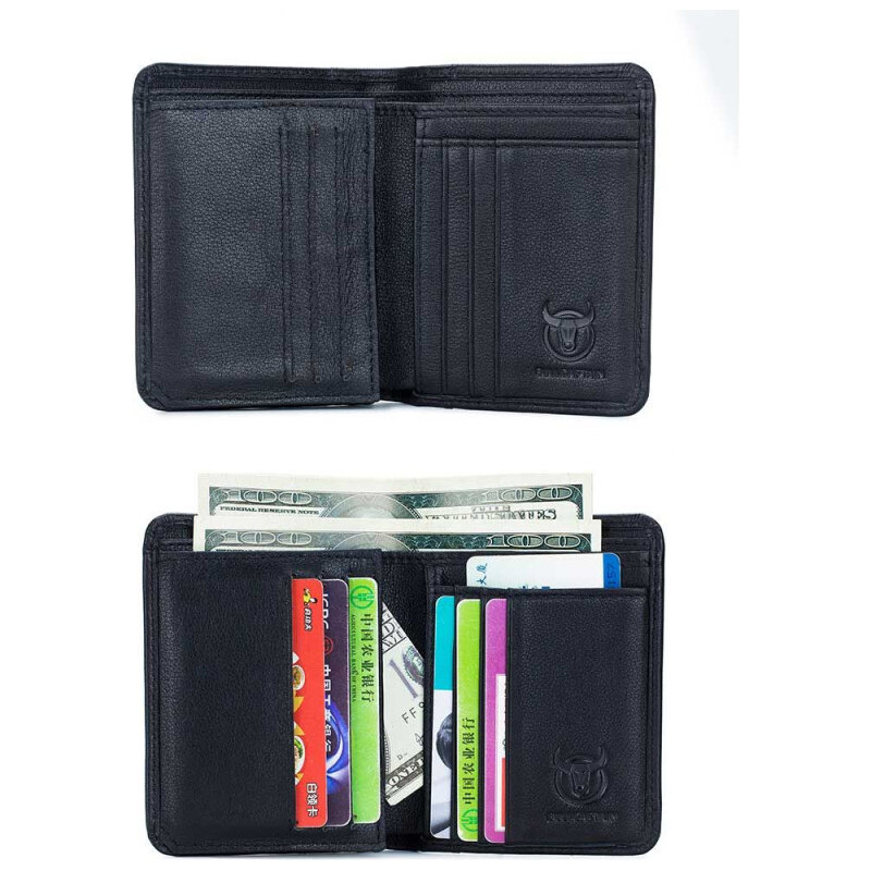 Bullcaptain elegantná kožená peňaženka Gerold Čierna