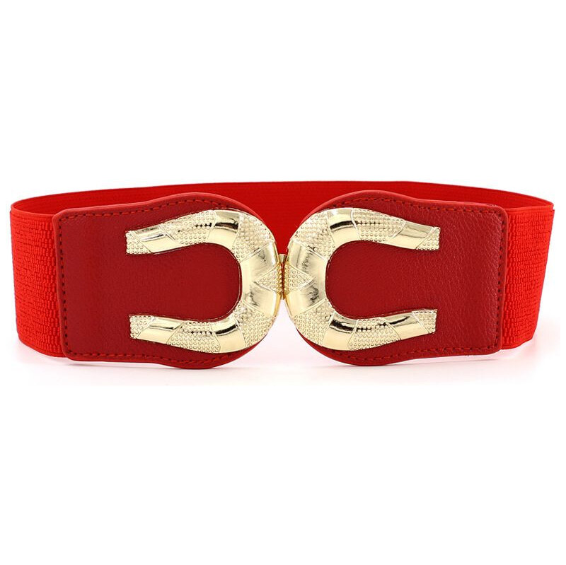 Lifestyle Dámsky elastický opasok na šaty Shoe Červený 65227202