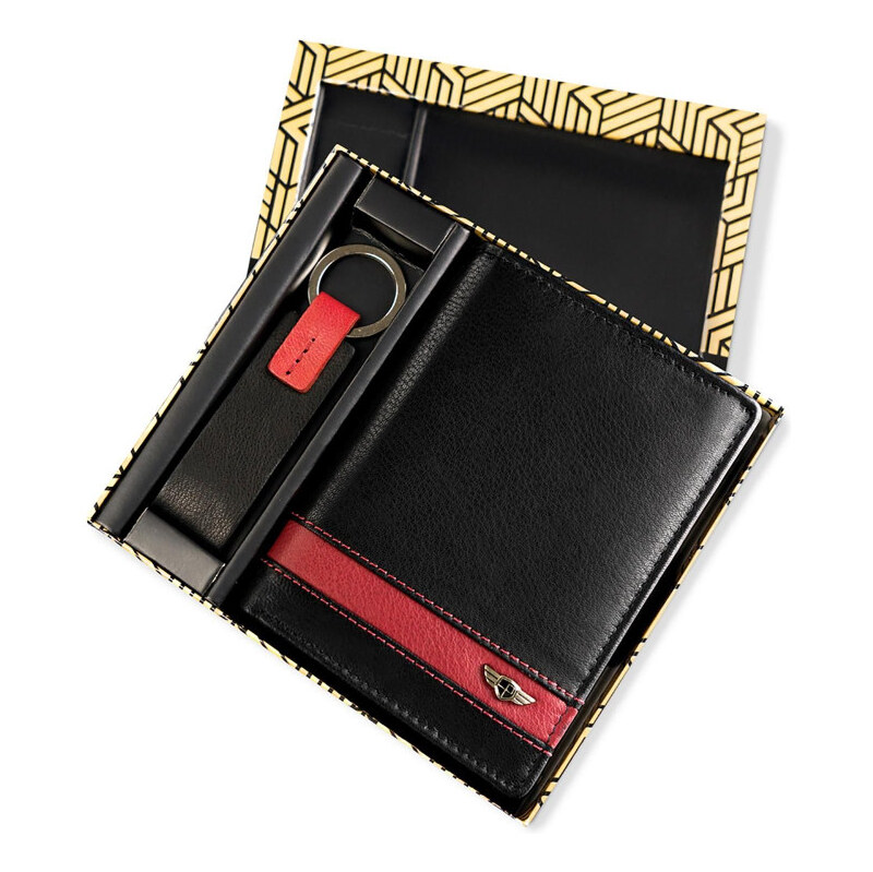 Gregorio Peterson kožená darčeková sada peňaženka s kľúčenkou Gernot 65227232