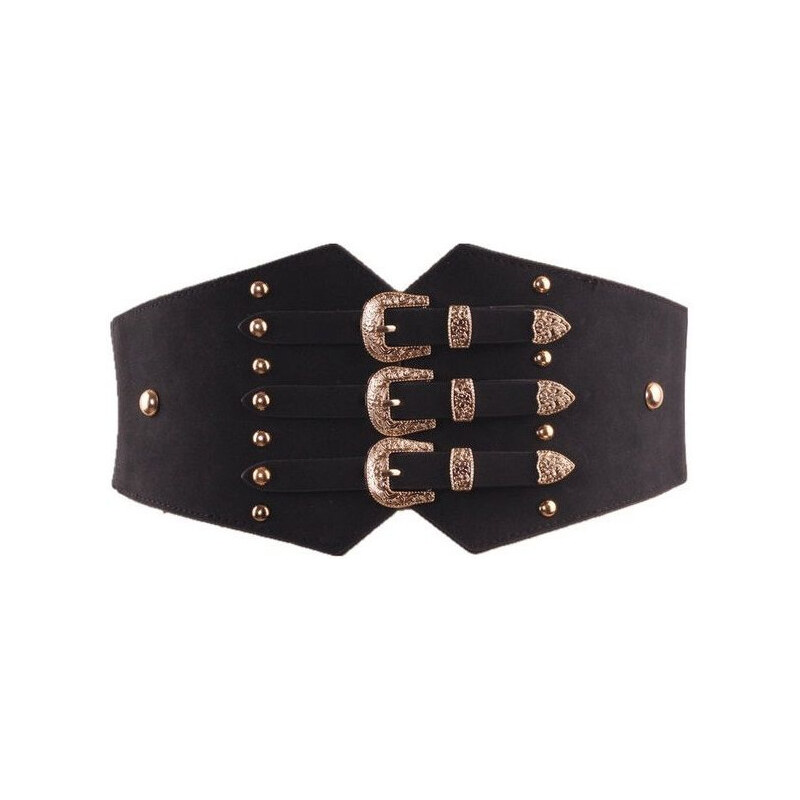 Lifestyle Dámsky široký korzetový vintage opasok Gabin Zlatý 65227227