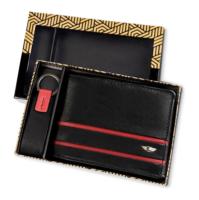 Gregorio Peterson kožená darčeková sada peňaženka s kľúčenkou Liborius 65227234