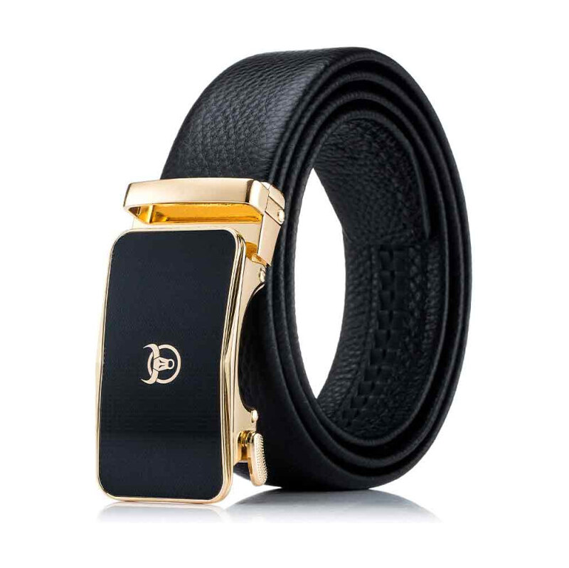 Bullcaptain pánsky kožený opasok automat Decided Zlatý 65227281