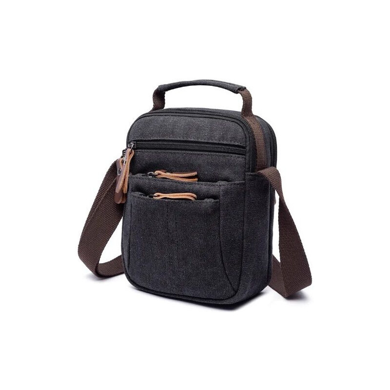 Canvasio pánska plátená taška cez rameno Ramiro Čierna 65227286