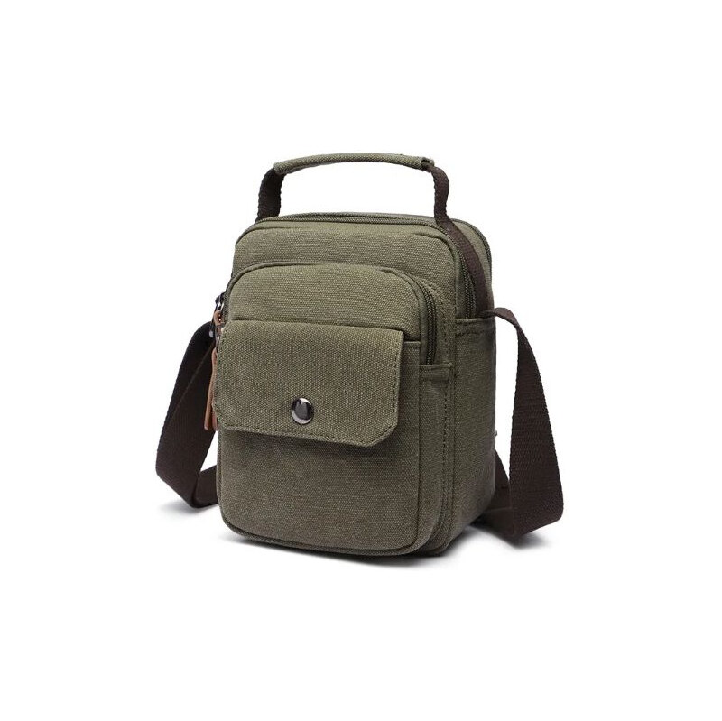 Canvasio pánska plátená taška cez rameno Ottar Zelená 65227296