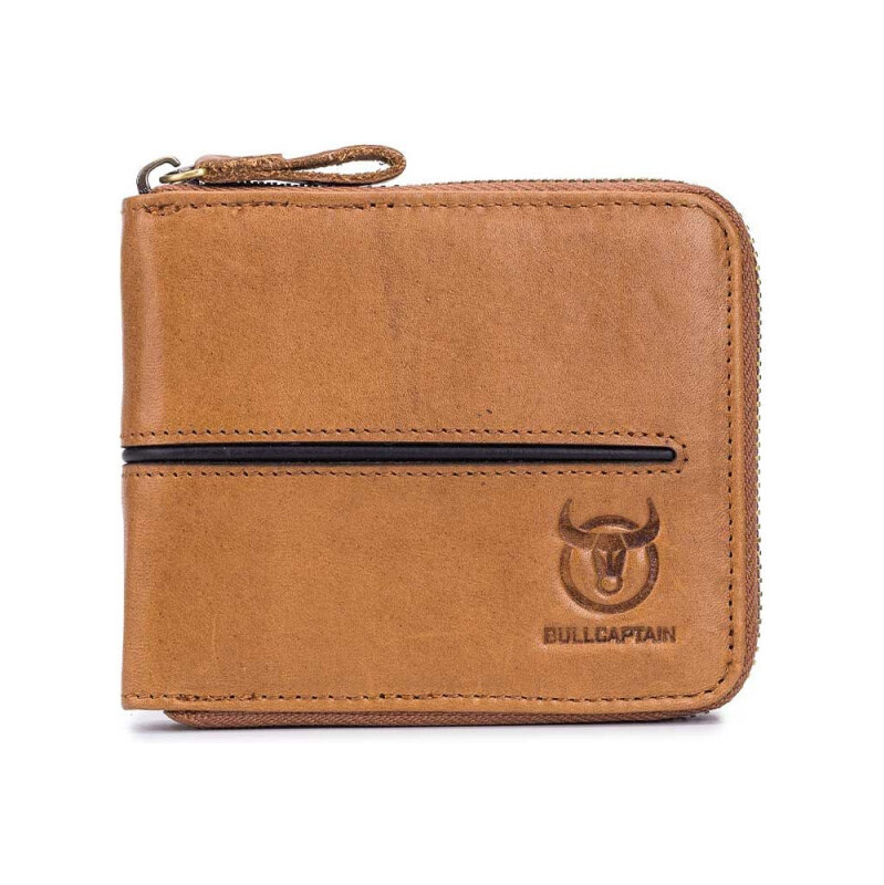Bullcaptain elegantná kožená peňaženka Tyron Camel 65227300