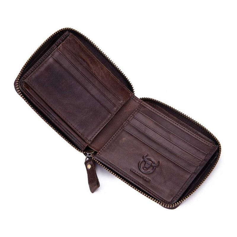 Bullcaptain elegantná kožená peňaženka Tyron Hnedá