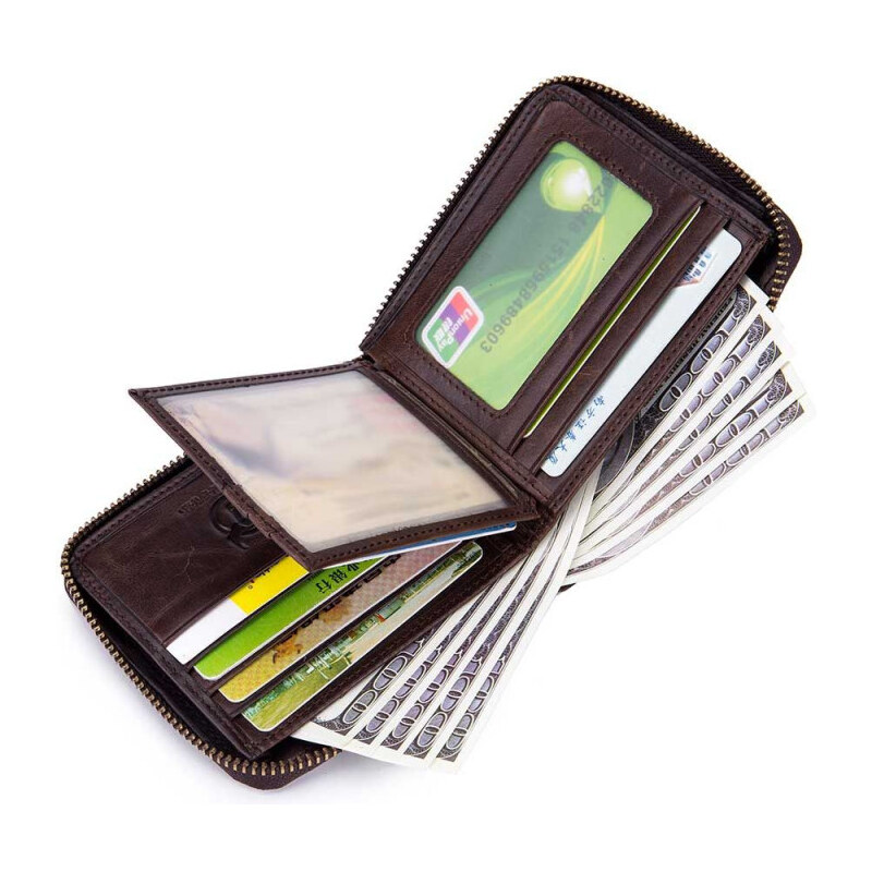 Bullcaptain elegantná kožená peňaženka Tyron Hnedá