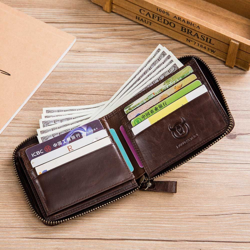 Bullcaptain elegantná kožená peňaženka Tyron Hnedá