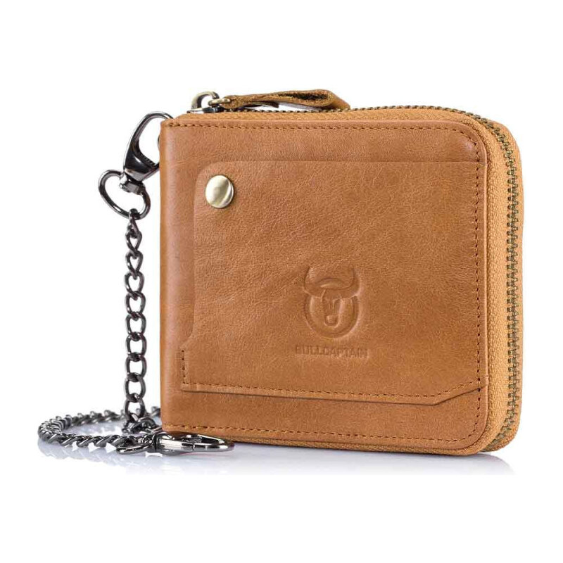 Bullcaptain kožená peňaženka s retiazkou Gwen Camel