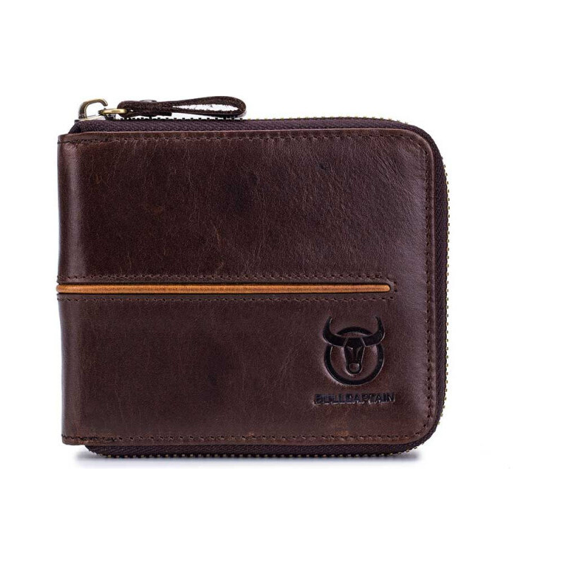 Bullcaptain elegantná kožená peňaženka Tyron Hnedá