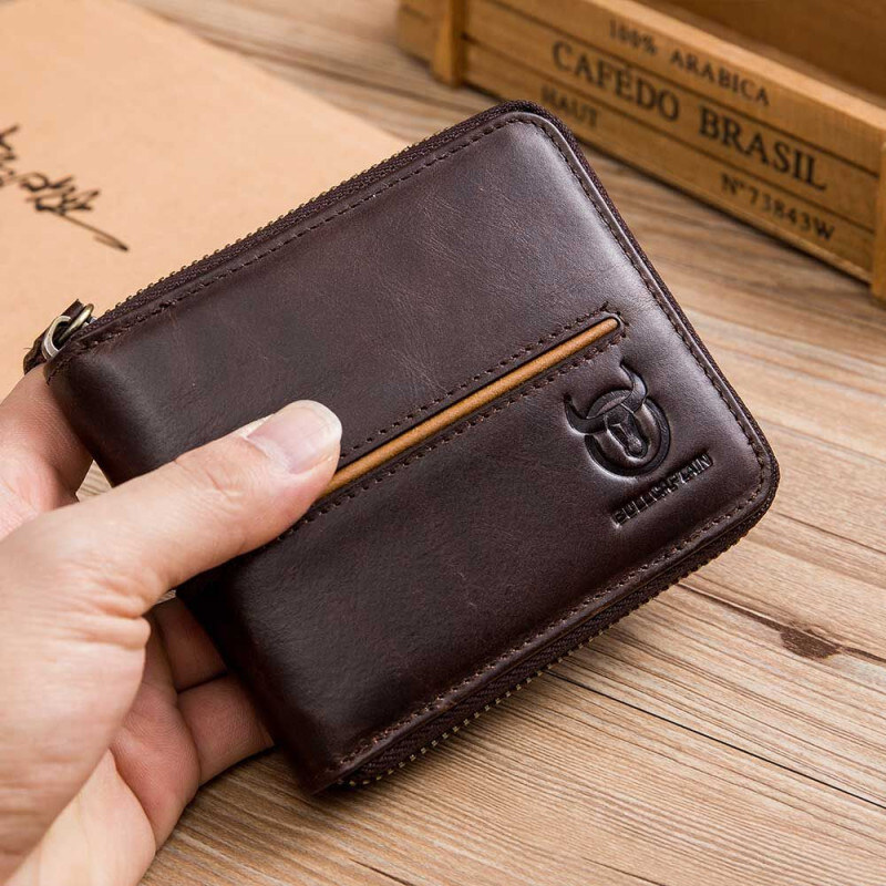 Bullcaptain elegantná kožená peňaženka Tyron Hnedá