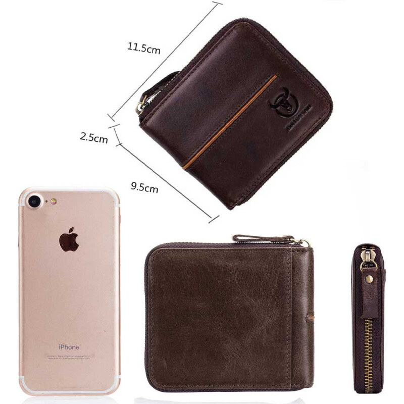 Bullcaptain elegantná kožená peňaženka Tyron Hnedá