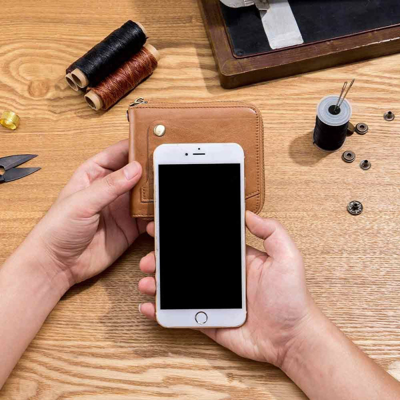 Bullcaptain kožená peňaženka s retiazkou Gwen Camel